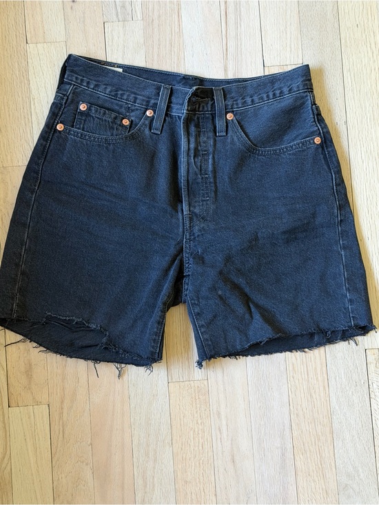 Levi's Pants - Levi's Black Frayed Hem Denim Cutoff Shorts